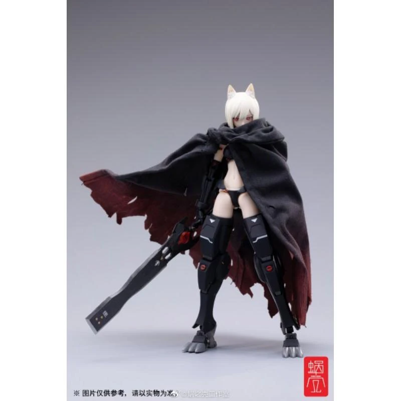 Snail Shell GN Project 1/12 Scale Wolf-001 Tactical Cloak Black & Red (Clothes Only) 4 Snail Shell GN Project 1/12 Scale Wolf-001 Tactical Cloak Black & Red (Clothes Only) - Image 2