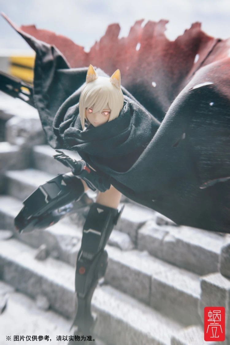 Snail Shell GN Project 1/12 Scale Wolf-001 Tactical Cloak Black & Red (Clothes Only) 5 Snail Shell GN Project 1/12 Scale Wolf-001 Tactical Cloak Black & Red (Clothes Only) - Image 3